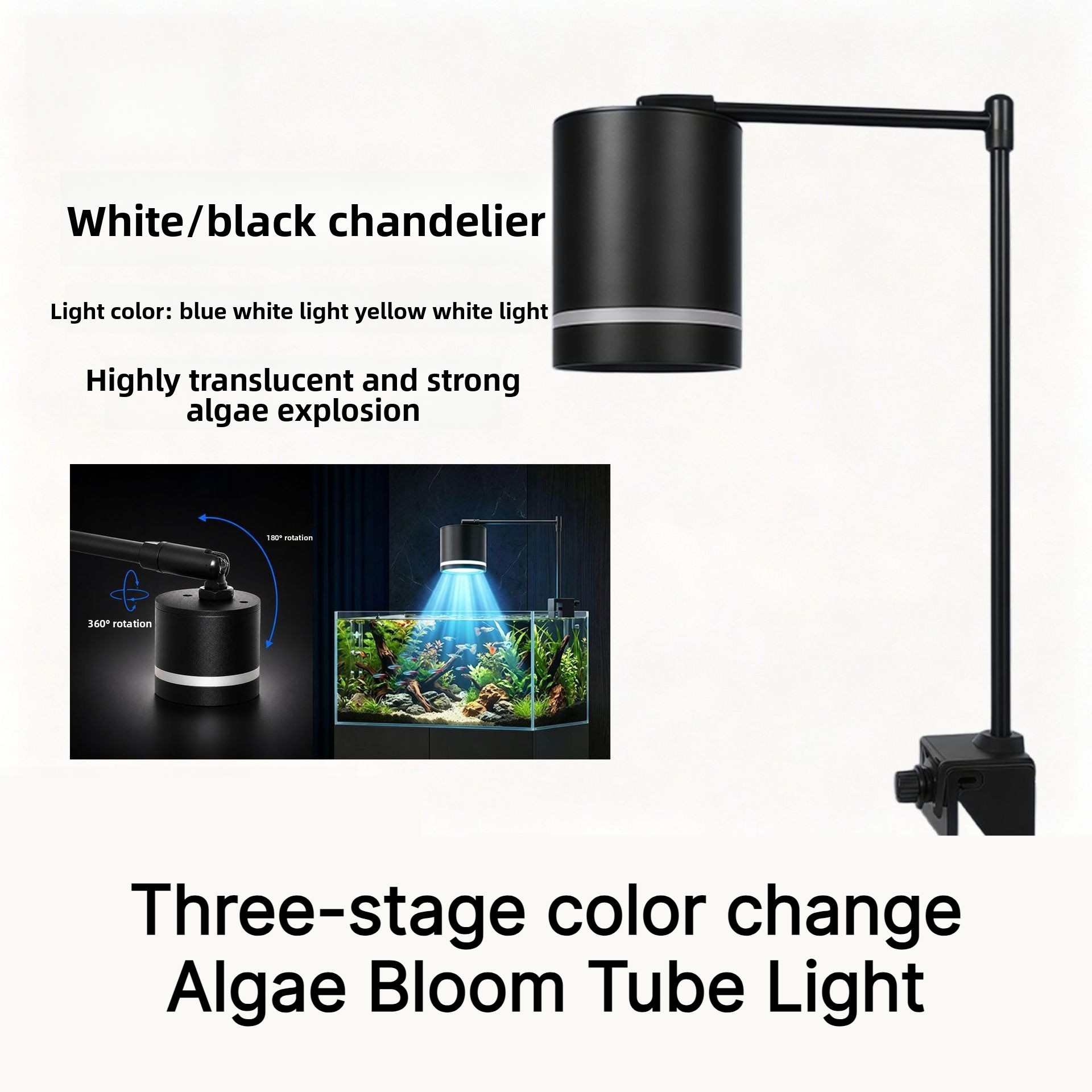 Planted Aquarium Algae - LED Aquarium Pendant Spotlight, Splash‑proof Algae