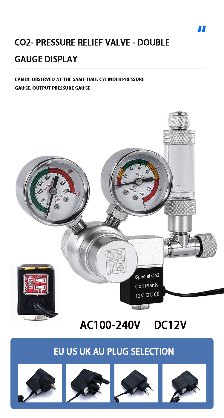 Aquarium CO2 regulator solenoi - Planted Aquarium Co2 System 评论和价格