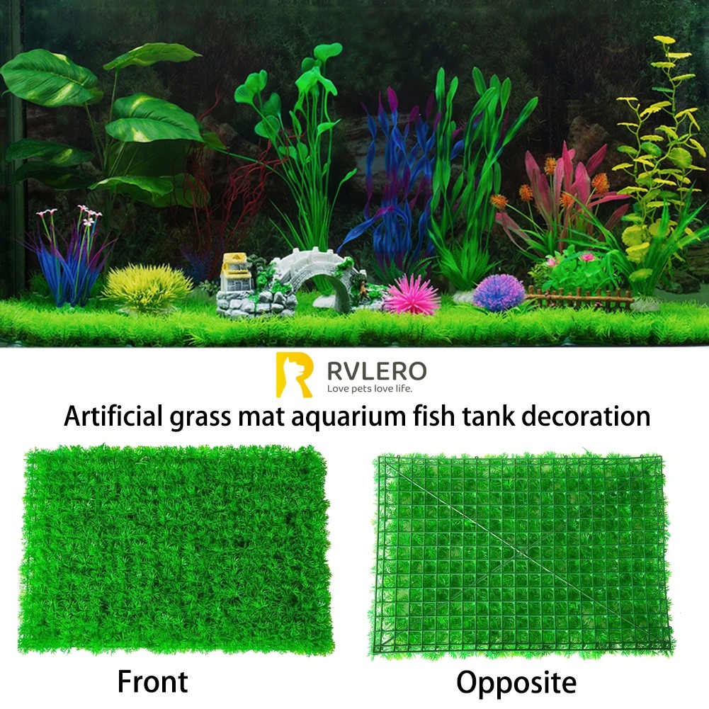 Artificial Grass Lawn Aquarium - Aquarium Plant Grass 评论和价格
